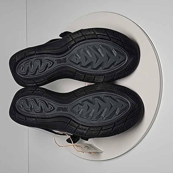 Teva Ascona Flip Flops Sandals Strappy Supportive Quick Drying Vegan Black 6 - Picture 10 of 11